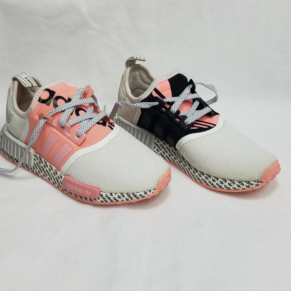 adidas NMD R1 White Glory Pink Black FV6991 Sneaker Womens Size 7 Youth 6